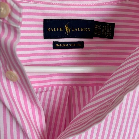 Ralph Lauren Pink Striped Men's Shirt - Picture 3 of 4